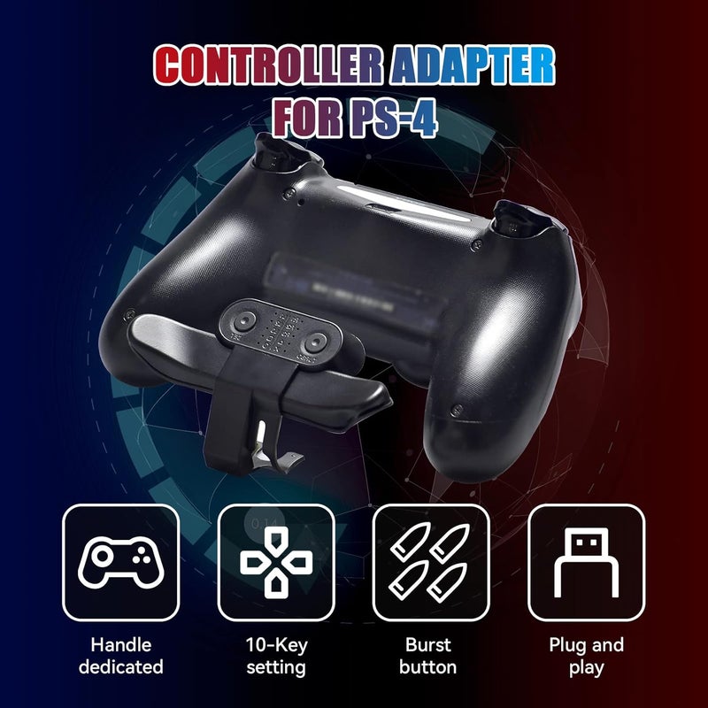 Semaiki أذرع خلفية لجهاز تحكم PS4، ملحق زر خلفي مجموعة دومينيتور متوافقة مع جهاز تحكم PS4، أذرع مع وظيفة توربو وذاكرة، توصيل وتشغيل - Image 5